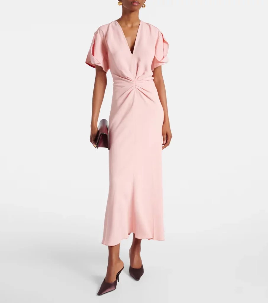 Gathered Midi Dress Full Size Image 1