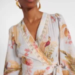 Ascension Floral Ruffled Cotton Midi Dress Thumbnail 3