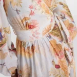 Ascension Floral Ruffled Cotton Midi Dress Thumbnail 5