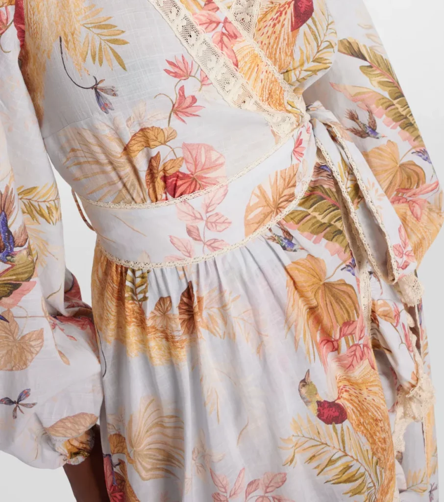 Ascension Floral Ruffled Cotton Midi Dress Full Size Image 5