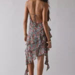 Ashmont Tiered Cascading Ruffle Slip Midi Dress Thumbnail 2