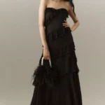 Harrison Silk Strapless Maxi Dress Thumbnail 1