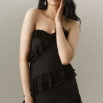 Harrison Silk Strapless Maxi Dress Thumbnail 3