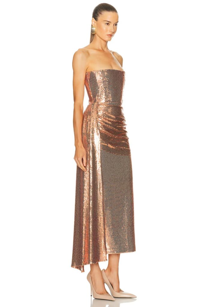 Strapless Drape Dress Full Size Image 4