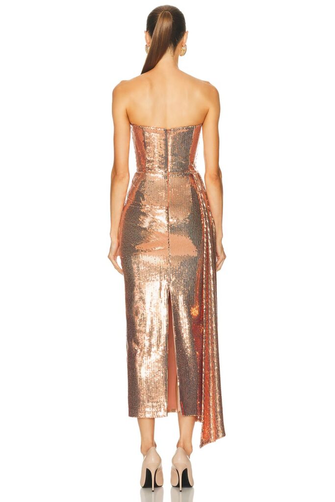 Strapless Drape Dress Full Size Image 2