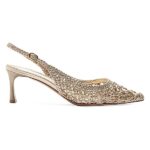 Jane Tresse 60mm Metallic Leather Slingback Pumps Thumbnail 1