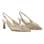 Jane Tresse 60mm Metallic Leather Slingback Pumps Thumbnail 2