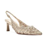 Jane Tresse 60mm Metallic Leather Slingback Pumps Thumbnail 4