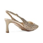 Jane Tresse 60mm Metallic Leather Slingback Pumps Thumbnail 3