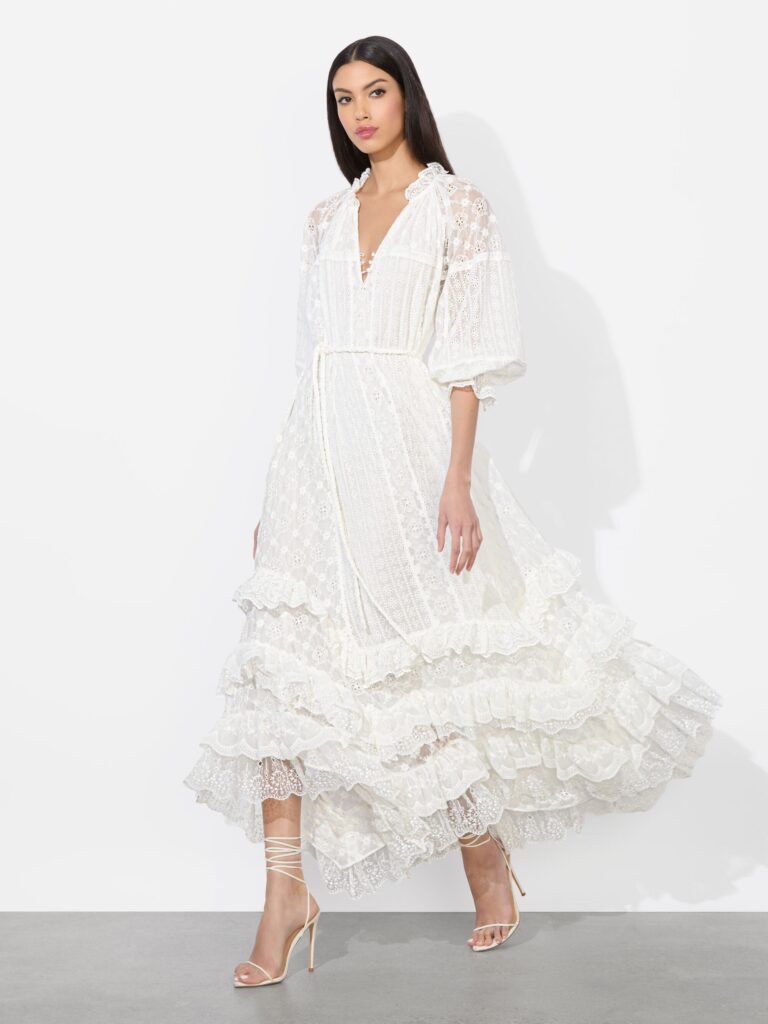 Alycen Eyelet Maxi Dress Full Size Image 3