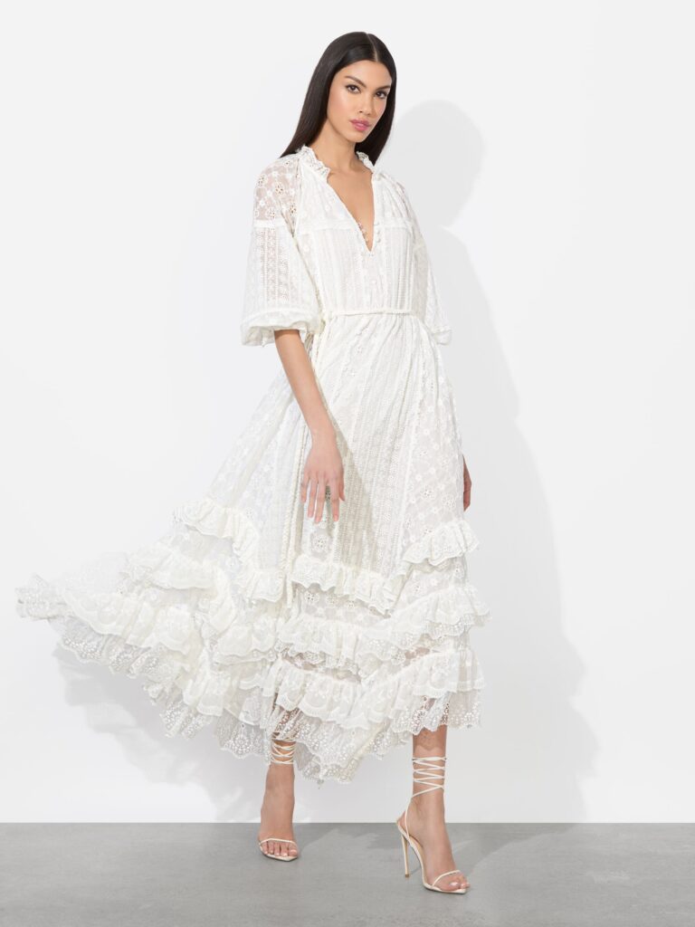 Alycen Eyelet Maxi Dress Full Size Image 6