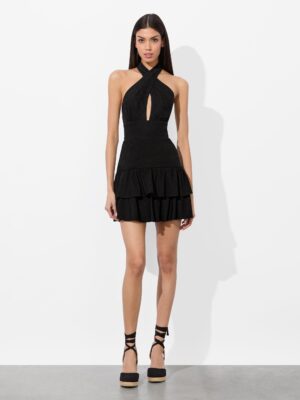 ALICE + OLIVIA Evelina Linen Mini Dress