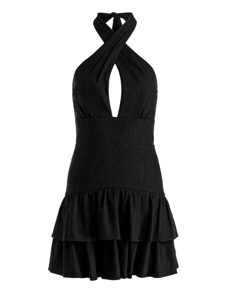 Evelina Linen Mini Dress Full Size Image 5