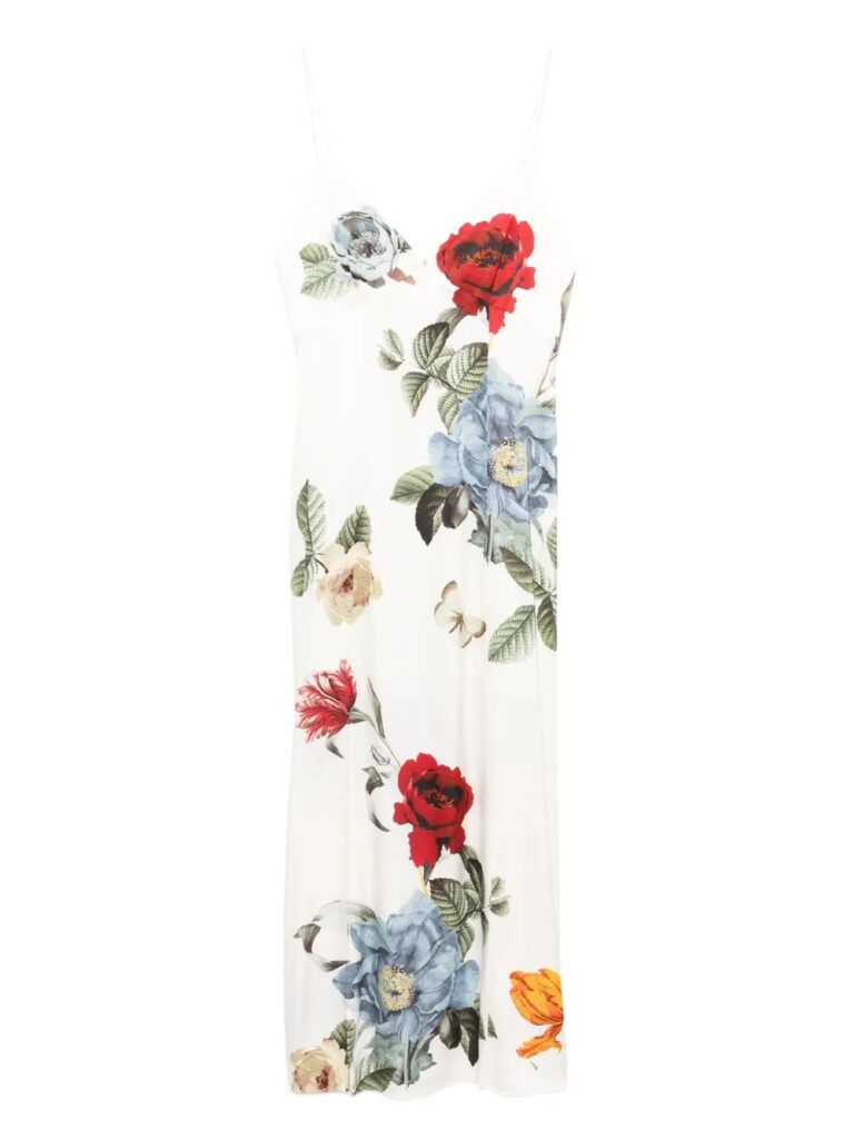 Floral-Print Slip Day Dress Full Size Image 4