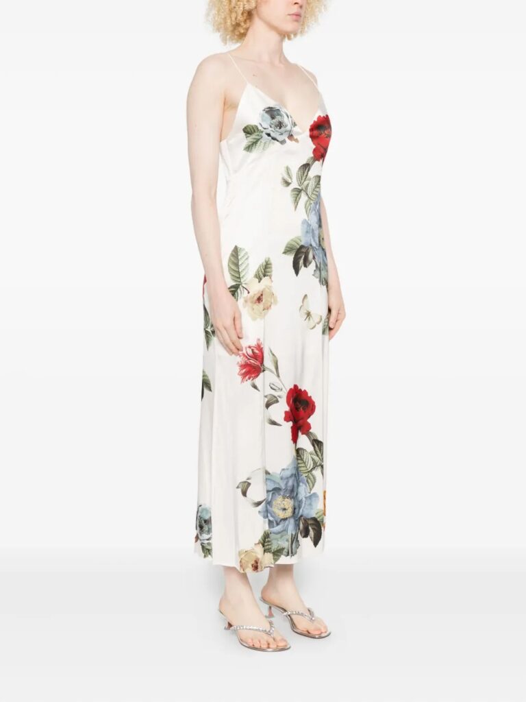 Floral-Print Slip Day Dress Full Size Image 5