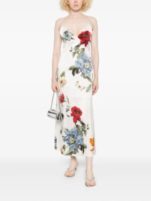 ALICE + OLIVIA Floral-Print Slip Day Dress