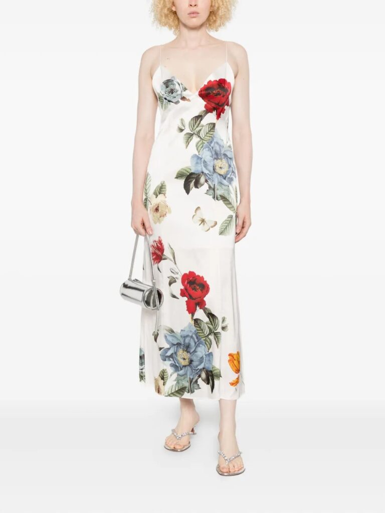 Floral-Print Slip Day Dress Full Size Image 1