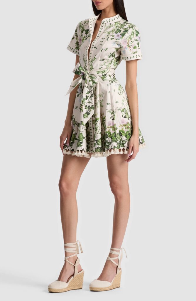 Lucy Stretch Cotton Mini Shirtdress Full Size Image 1