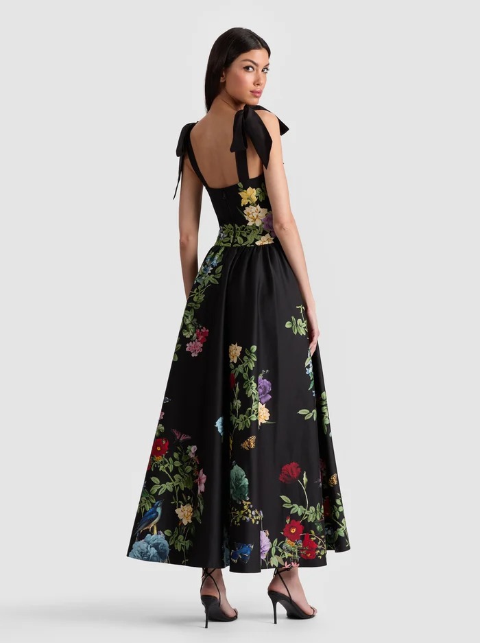 Oriana Drop Waist Midi Dress Full Size Image 2