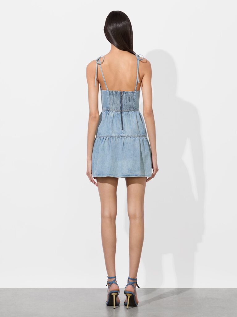 Shanti Denim Mini Dress Full Size Image 3
