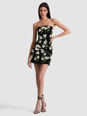 ALICE + OLIVIA Velia Embellished Mini Gown