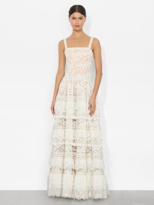 ALICE + OLIVIA Zena Lace Maxi Dress