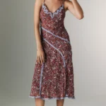 Sleeveless Appliqué Slip Midi Dress Thumbnail 1