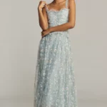 Sleeveless Tulle A-Line Maxi Dress Thumbnail 1