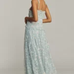 Sleeveless Tulle A-Line Maxi Dress Thumbnail 3