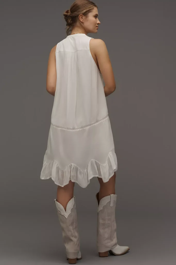 Sleeveless V-Neck Lace Mini Dress Full Size Image 2