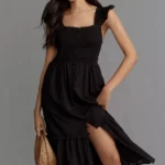 The Peregrine Square-Neck Midi Dress Thumbnail 3
