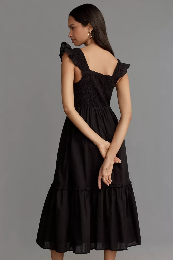 The Peregrine Square-Neck Midi Dress Full Size Image 4