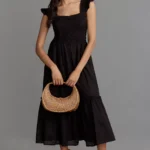The Peregrine Square-Neck Midi Dress Thumbnail 1