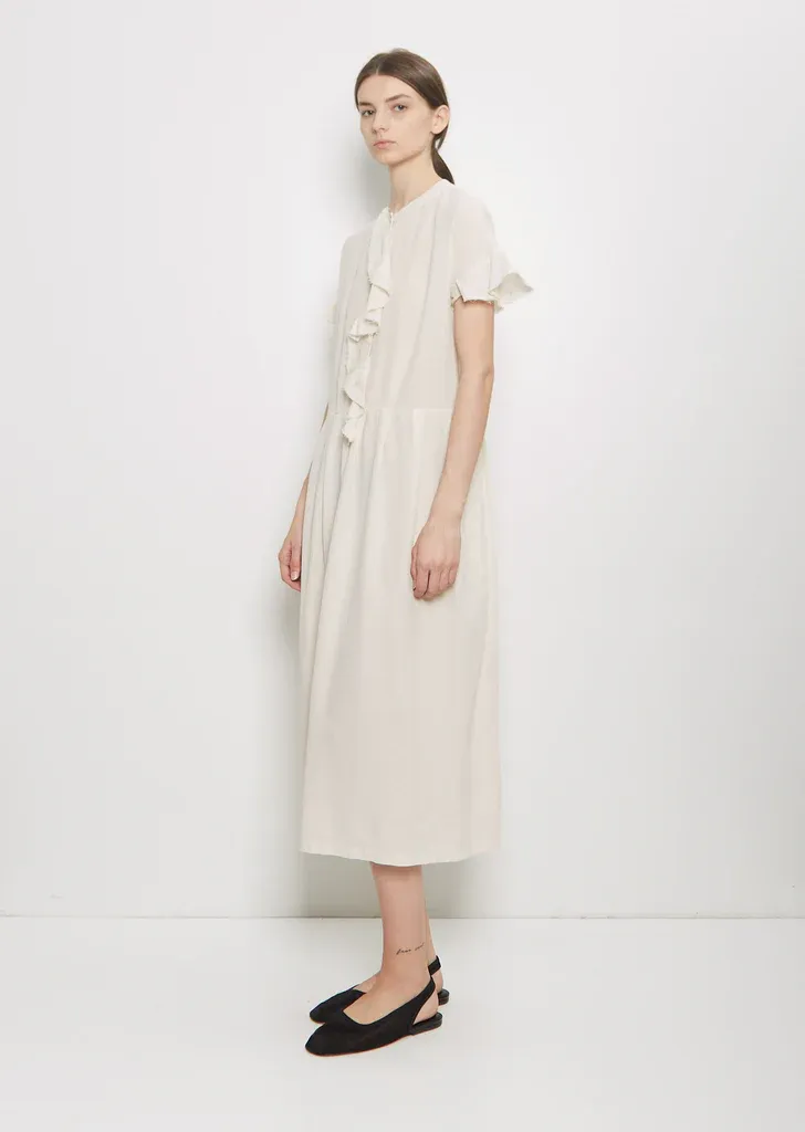 Coated Cotton Viyella Dress Full Size Image 4