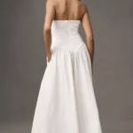 Strapless Basque-Waist Midi Dress Thumbnail 3