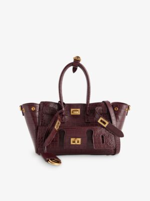 BALENCIAGA Bel Air Carry All Mini Leather Top-Handle Bag