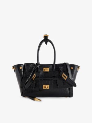 BALENCIAGA Bel Air Carry All Mini Leather Top-Handle Bag