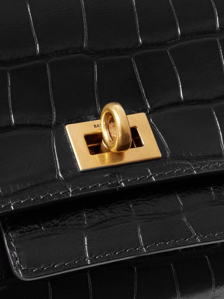 Bel Air small Croc-Effect Leather Clutch Full Size Image 3