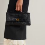 Bel Air small Croc-Effect Leather Clutch Thumbnail 2