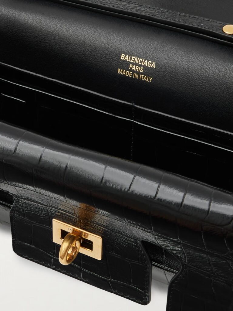 Bel Air small Croc-Effect Leather Clutch Full Size Image 4