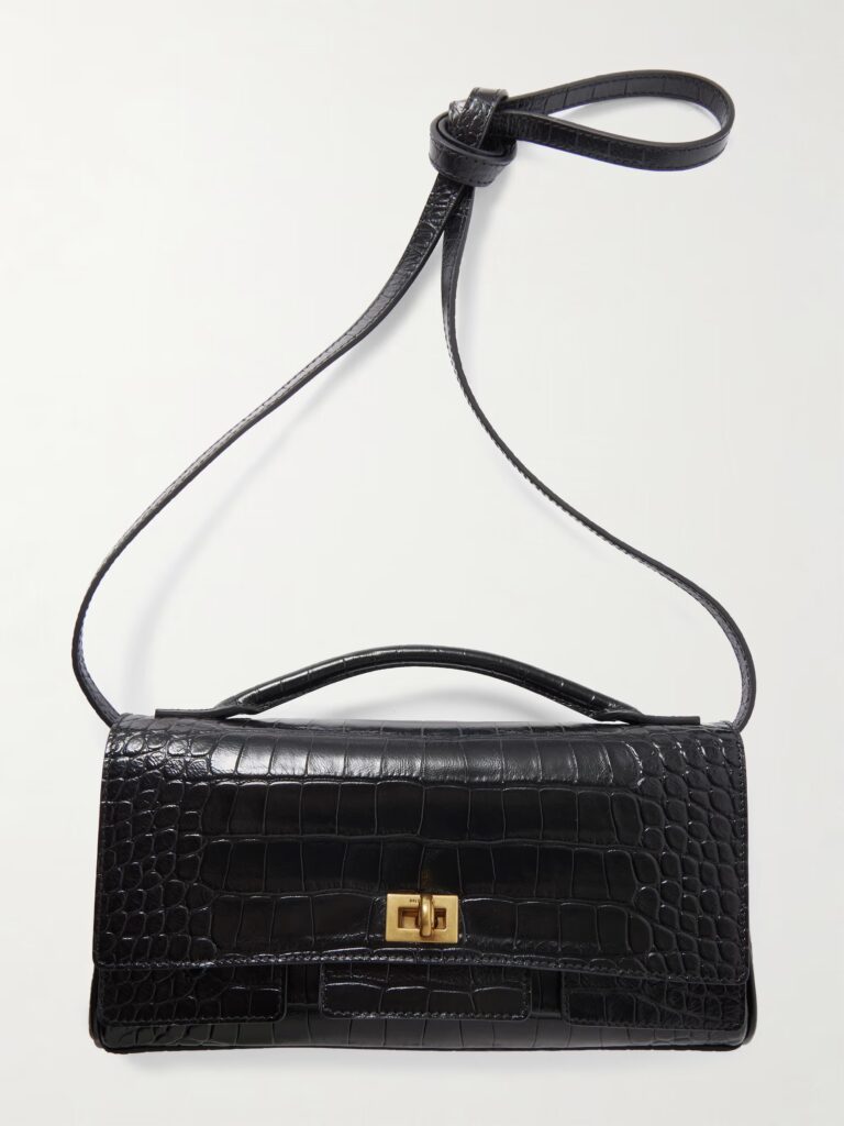 Bel Air small Croc-Effect Leather Clutch Full Size Image 1