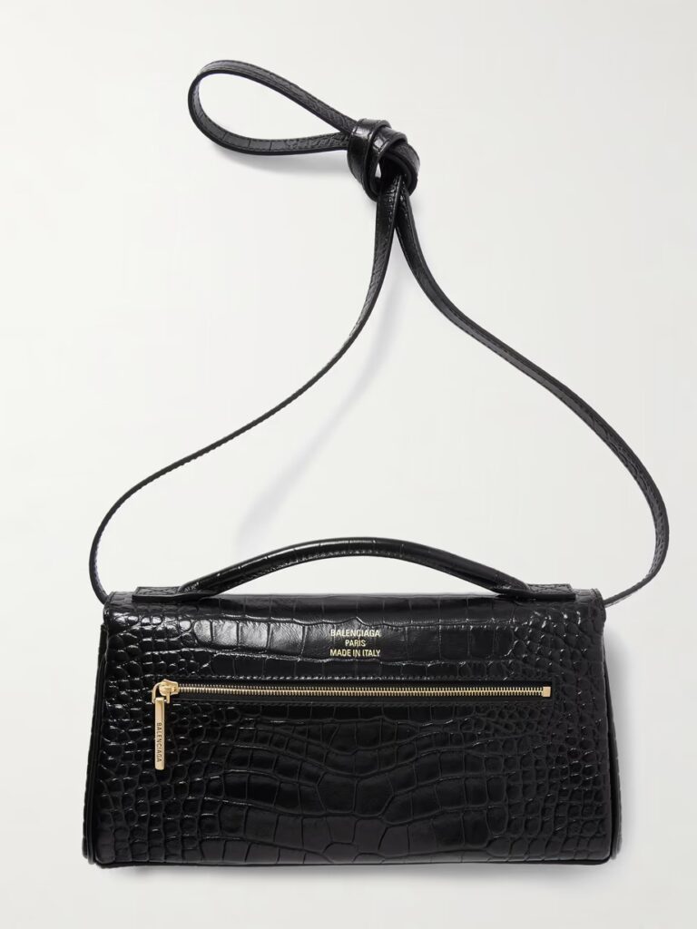 Bel Air small Croc-Effect Leather Clutch Full Size Image 5