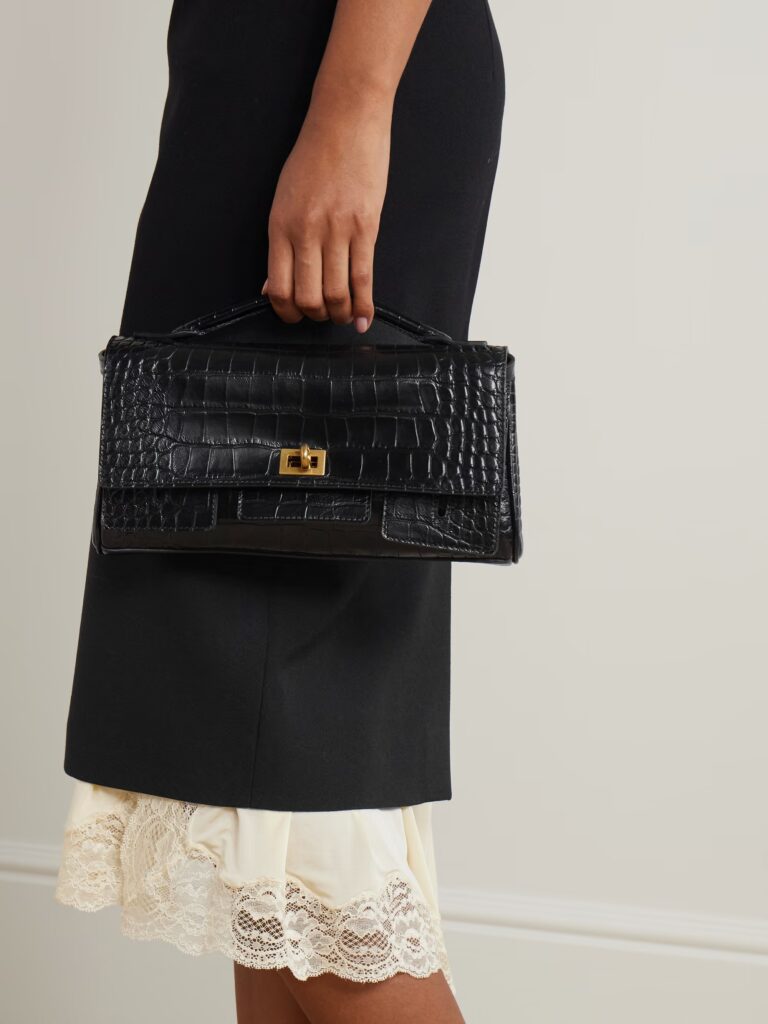 Bel Air small Croc-Effect Leather Clutch Full Size Image 2