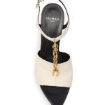 95MM Chain-Link & Leather T-Strap Sandals Thumbnail 5