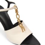 95MM Chain-Link & Leather T-Strap Sandals Thumbnail 2