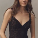 Alegra Sleeveless V-Neck Stretch Lace Midi Dress Thumbnail 2