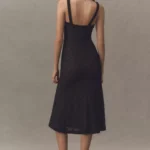 Alegra Sleeveless V-Neck Stretch Lace Midi Dress Thumbnail 3