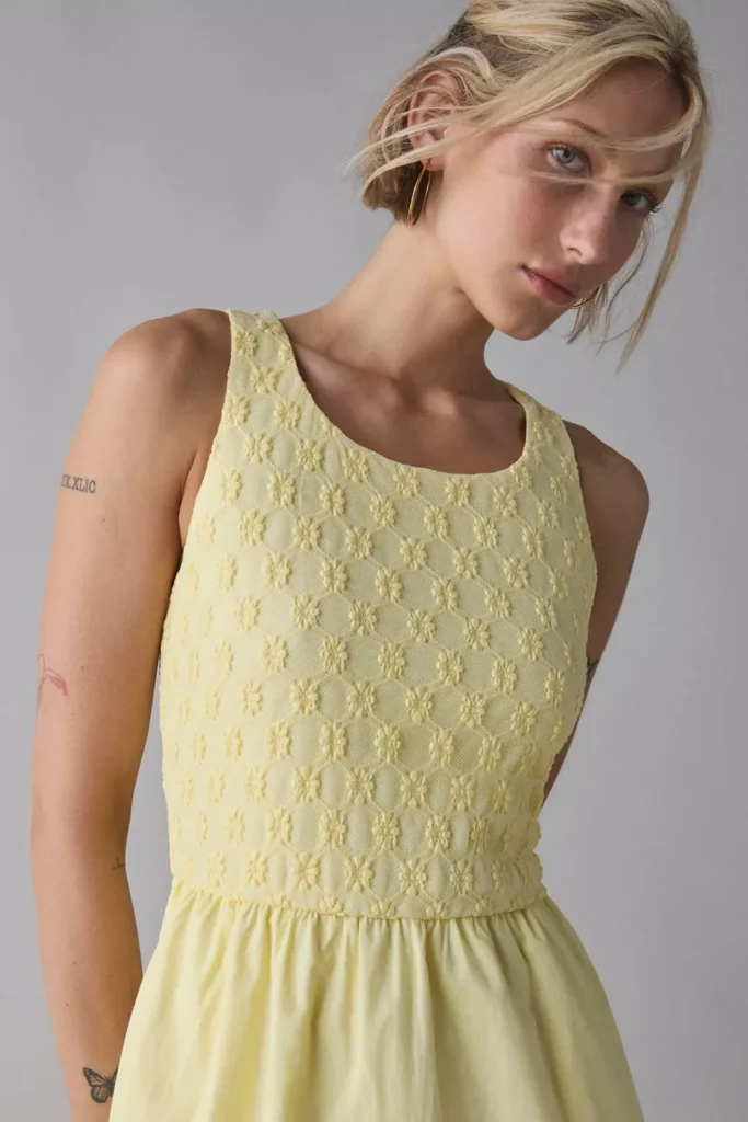 Bryony Lace Poplin Midi Dress Full Size Image 3