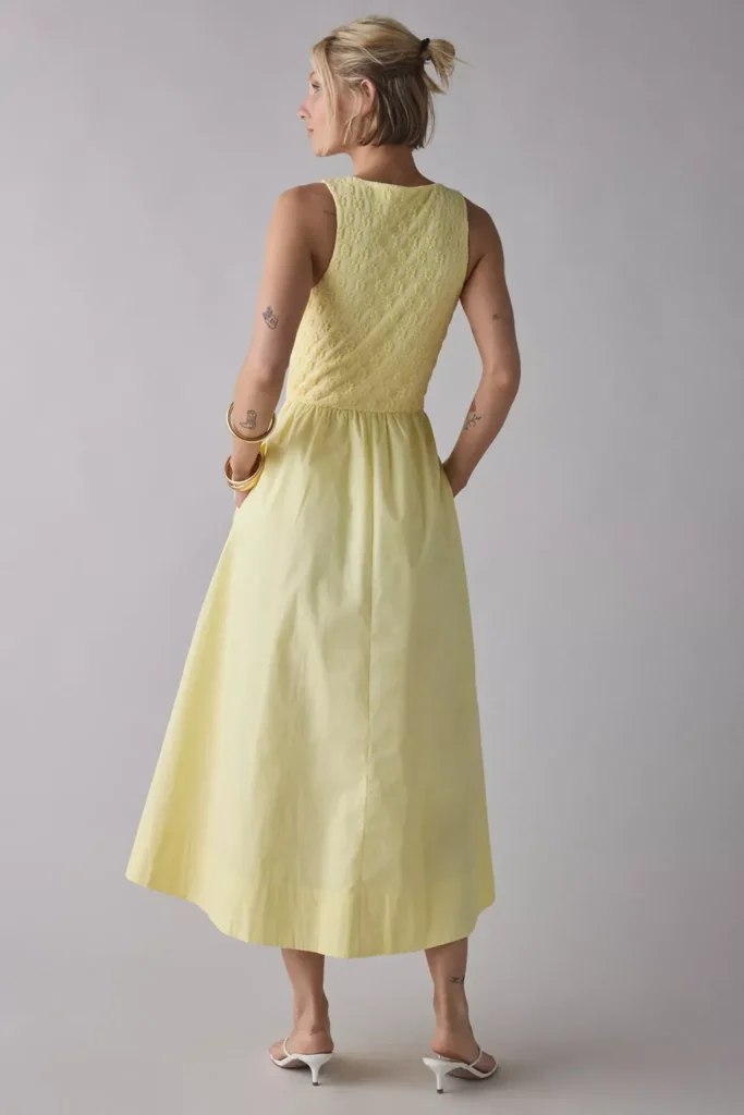 Bryony Lace Poplin Midi Dress Full Size Image 2