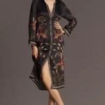 Ferlina Long-Sleeve Midi Shirt Dress Thumbnail 1